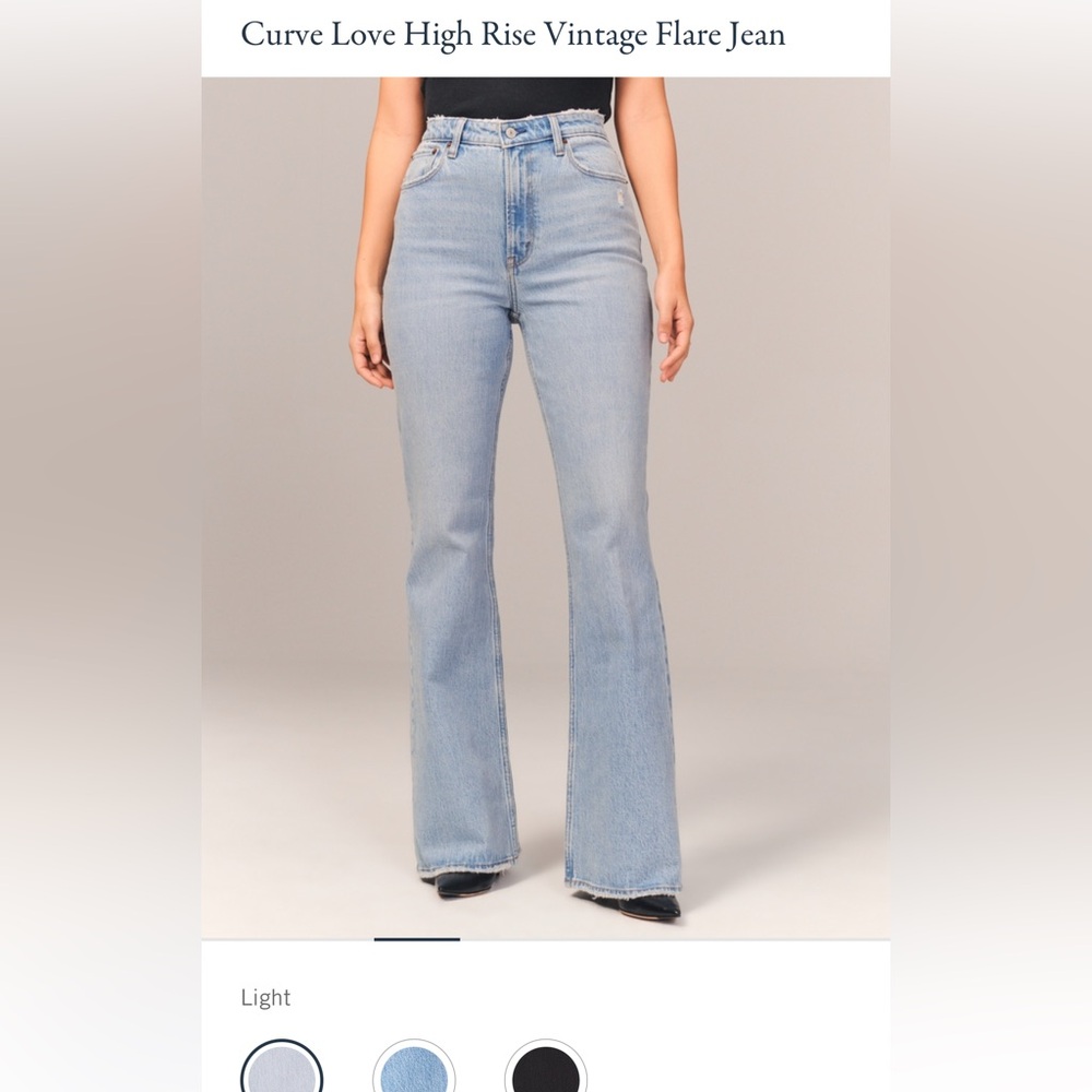 Abercrombie Curve Love High Rise Vintage Flare Jeans 28L
